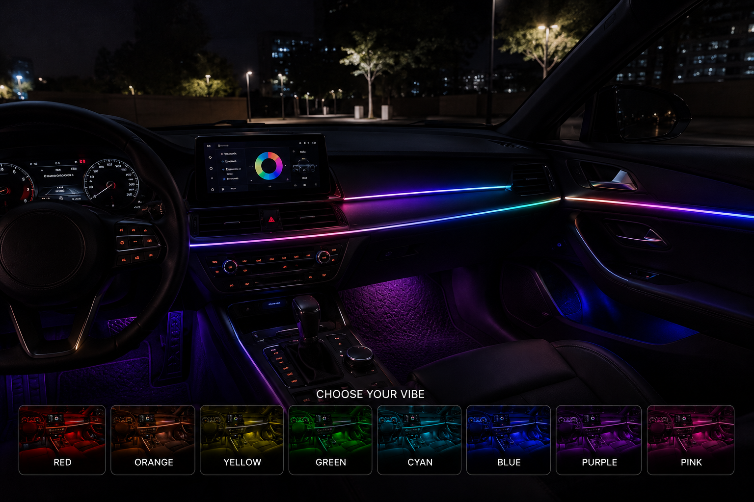 VeloGlow™ 18-in-1 Ambient Lighting Kit